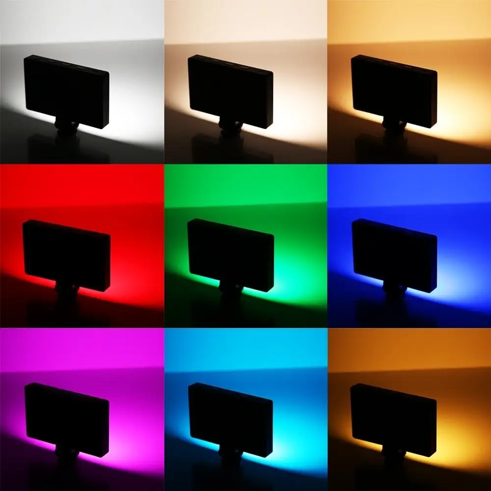 PULUZ карманный 100 LED 800LM RGB полный Цвет затемнения Температура Vlogging на Камера