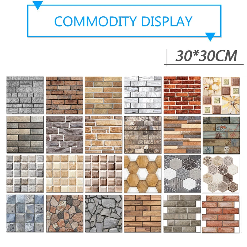 3D Наклейка на стену с мраморным кирпичом самоклеящаяся водостойкая сделай сам