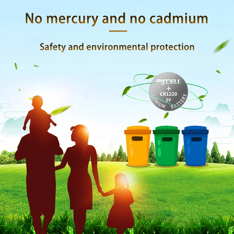 10 шт. Литиевые Батарейки PKCELL 3 в CR1220 DL1220 LM1220 ECR1220 1220|coin cell battery|coin cell3v battery |