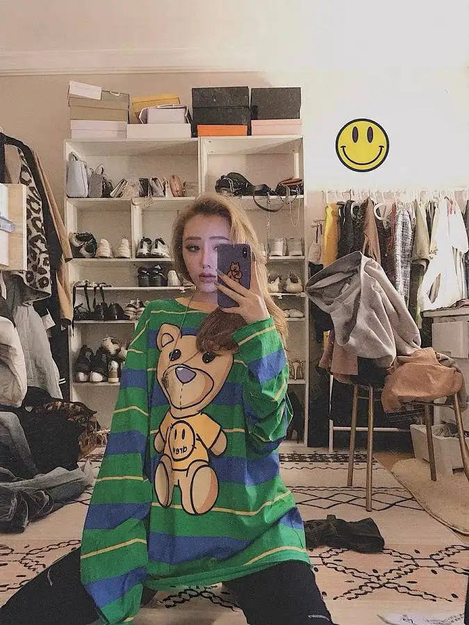 19SS Новинка, футболка DREW HOUSE для мужчин и женщин, высокое качество, принт медведя, длинные рукава, DREW HOUSE, Футболка harajuku drew house, футболки