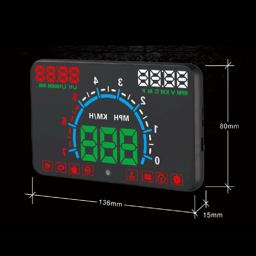 5 8 &quotE350 автомобиля GPS OBD2 головой вверх Дисплей HUD Скорость ometer Предупреждение
