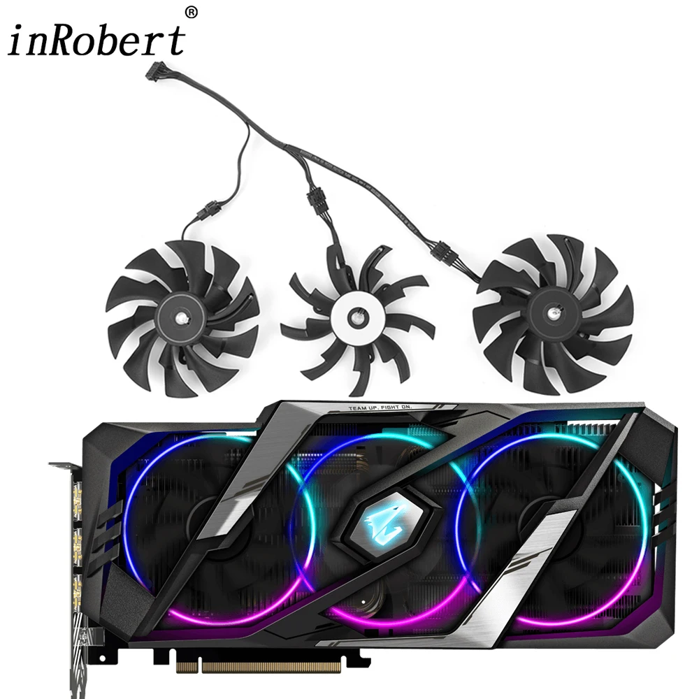 Охлаждающий вентилятор PLD10015B12H 95 мм для видеокарты Gigabyte AORUS GeForce RTX 2060 SUPER 8G 2070 XTREME