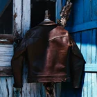 Фроде читайте описание! Мужская приталенная винтажная куртка Cidu из натуральной итальянской тосканной коровьей кожи азиатского размера