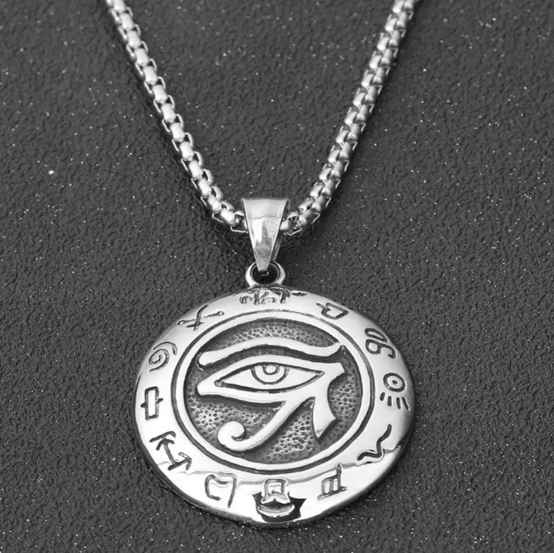 

Men's and Women's Fashion Twelve Charms and Lisa's Eye Pendant Necklace Vintage Punk Necklace Casual Party Jewelry