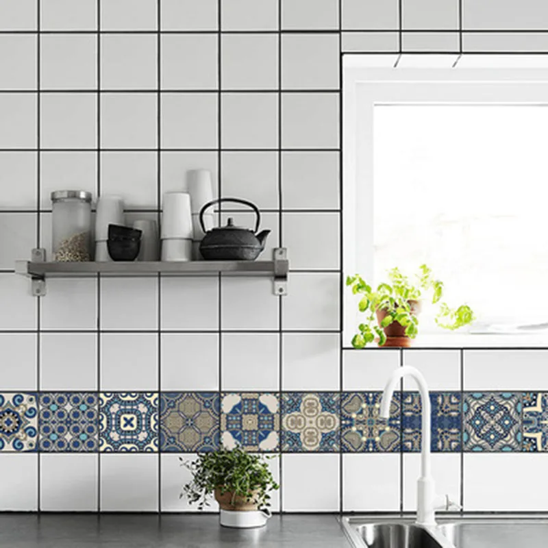 Наклейки для плитки в стиле ретро водостойкие высокотемпературные Стикеры