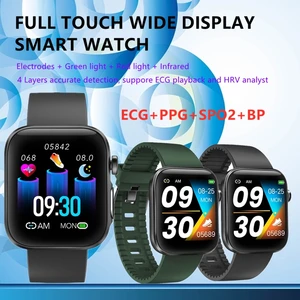 gt2 full touch screen smart watch smart wearable device with heart rhythm ecg detector color screen smart watch free global shipping