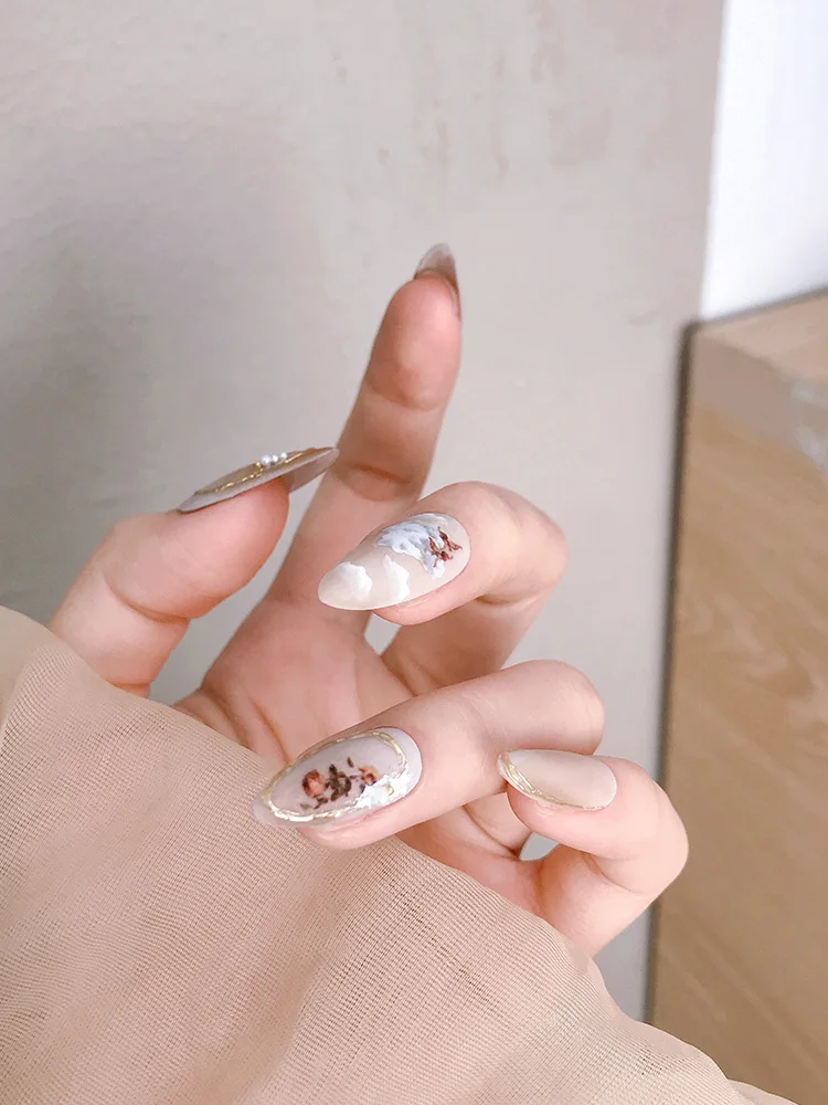 1 лист 3D наклеек с ангелом Купидоном для дизайна ногтей ретро фоторамка наклейки