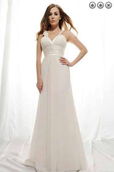 

free shipping 2013 woman dress designer new fashion white long princess plus size bride gowns chiffon party Bridesmaid Dresses