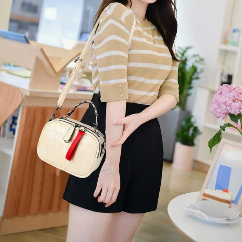Elegant Female Square Tote Bag 2021 Fashion New High Quality PU Leather Women's Designer Handbag Travel Shoulder Messenger | Багаж и