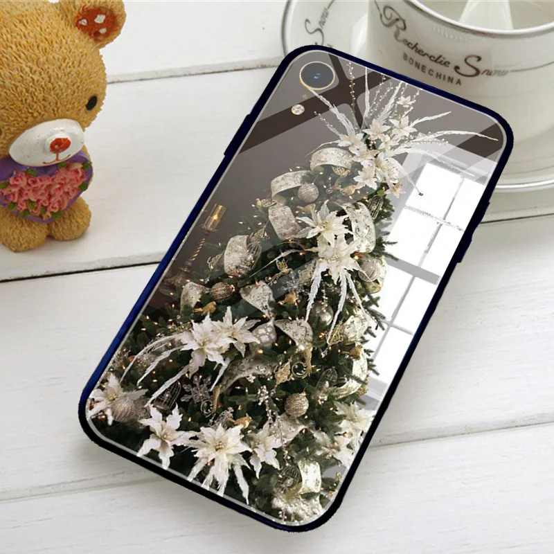 Забавные украшения для рождественской елки iphone 5 5S SE 2020 X XR XS 11 Pro Max 8 6 6S 7 Plus чехлы из