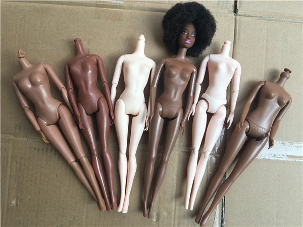 Кукла Женская темно-коричневая 11 суставов Подвижная кукла игрушка в подарок