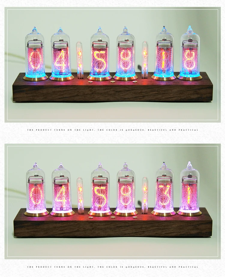 Бывшие советские светящиеся трубчатые часы IN14 электронные NIXIE без светящейся