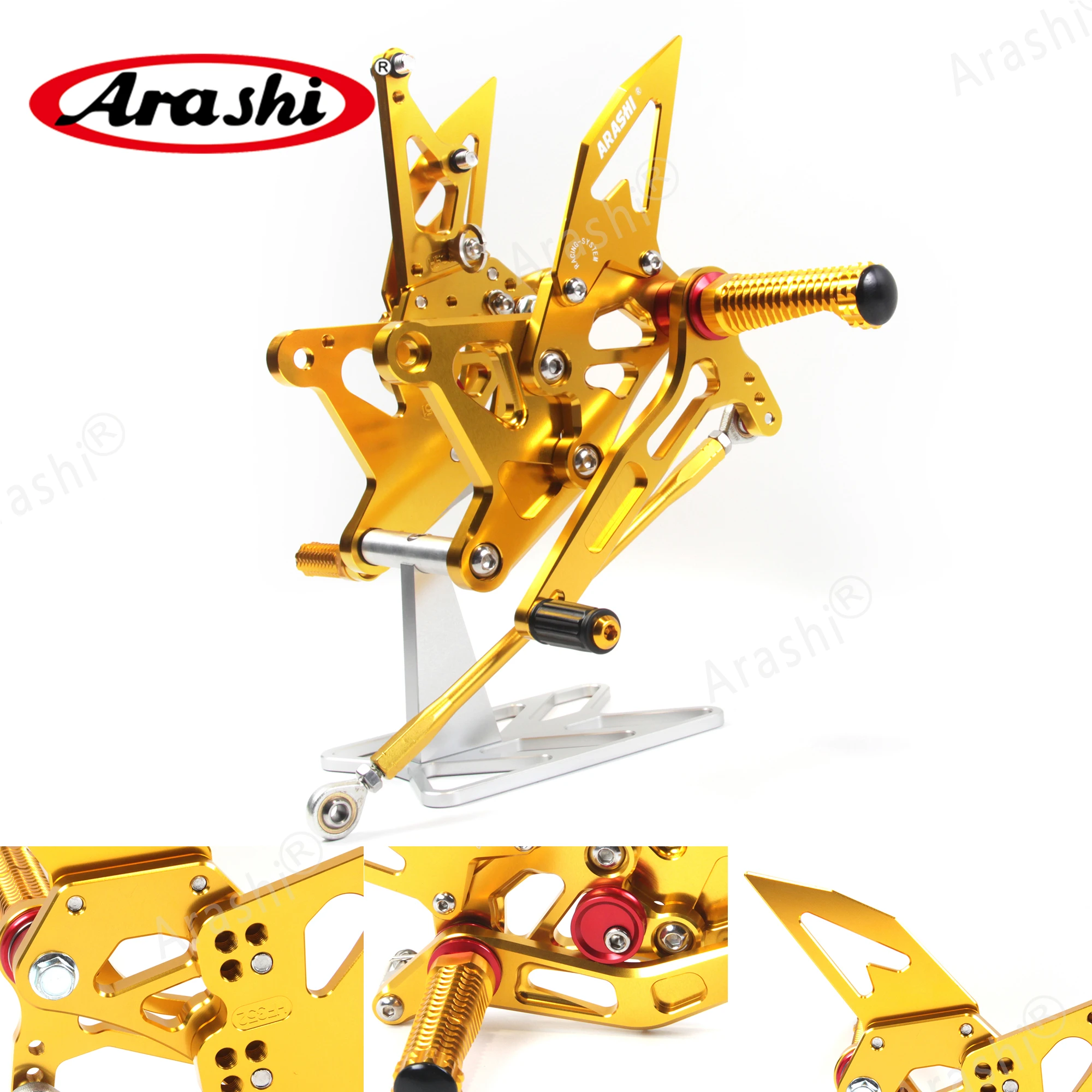 

Arashi CNC Регулируемые подножки NINJA ZX6R задние для KAWASAKI ZX-6R Ninja ZX636 2005 2006 подножки Задние подножки 05 06 636