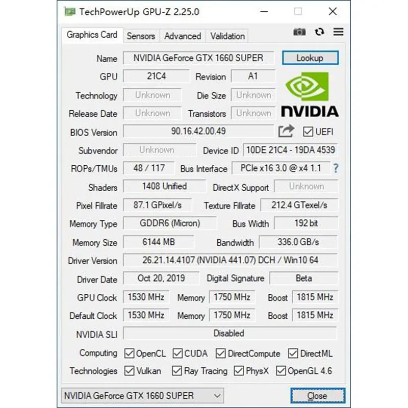 Kaufen SZMZ 100% Neue Original NVIDIA GeForce GTX 1660 SUPER Video Karte 6GB GDDR6 GPU Nicht 960 1050 1060 Rx 580 570 Placa Grafiken Karten