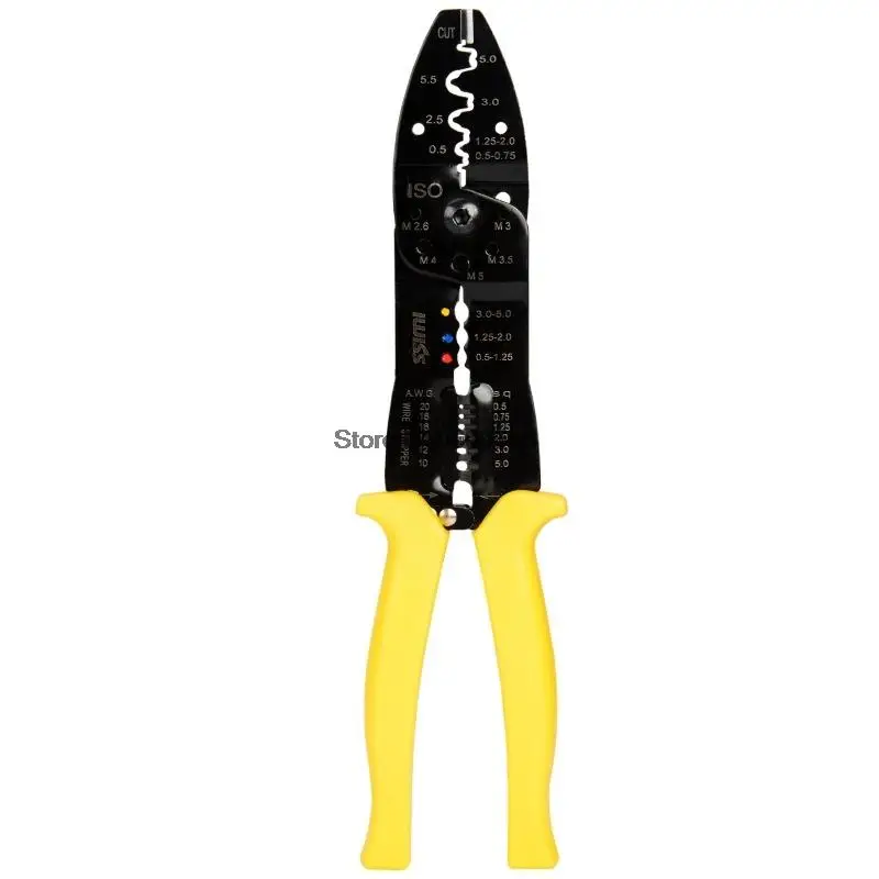 

IWISS Wire Stripper pliers Multi-function Electrician Wire Stripping pliers wire Cutters Terminals Crimping pliers Wire Squeegee