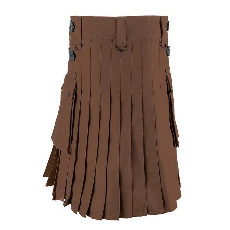 Мужская юбка с шотландским карманом Классическая клетчатая цепочкой готические