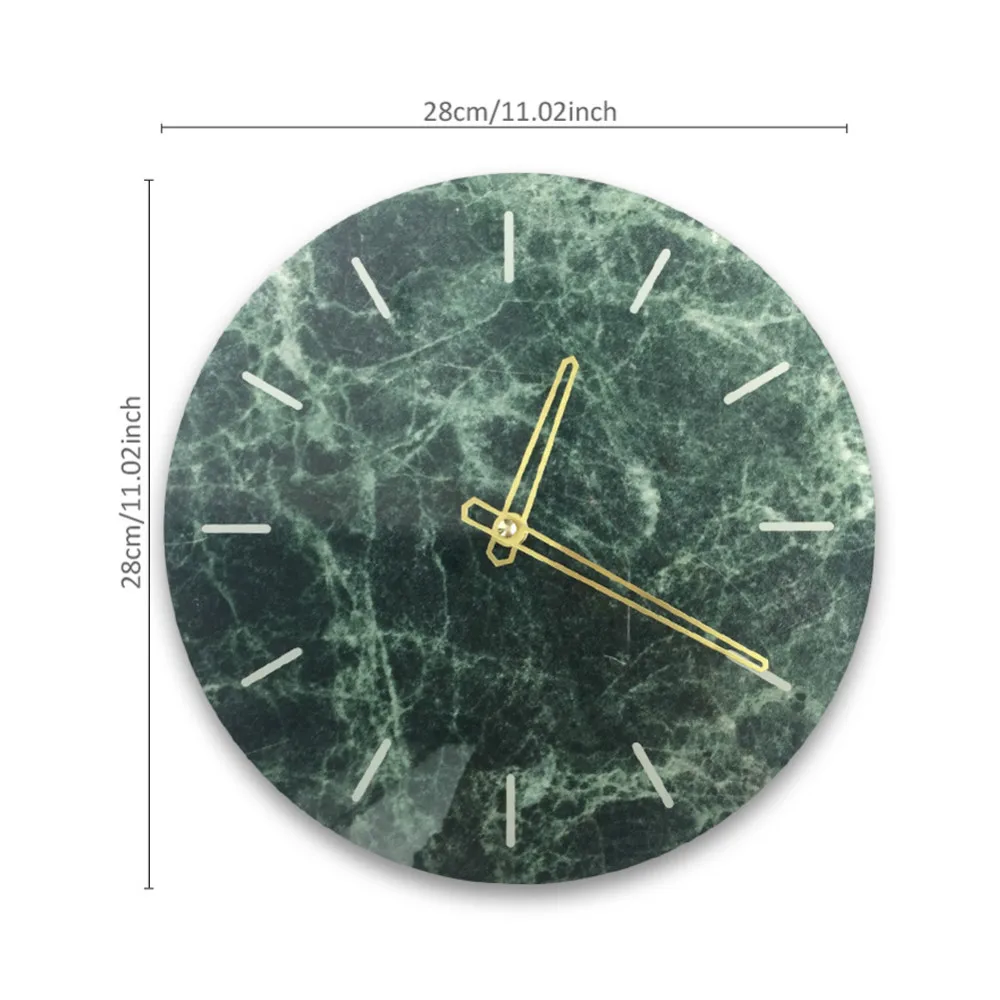 11 дюймов скандинавские акриловые мраморные настенные часы современный
