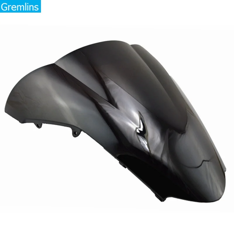 

Double bubble Windscreen Windshield for VFR800 VFR 800 2002-2009 2003 2004 2005 2006 2007 2008 ABS Black Windscreen