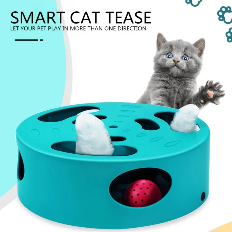 

Cat Hunt Toy Chase Mouse USB Charge Interactive Maze Pet Hit Hamster With Running Mouse Hole Catch Bite Funny Toy*