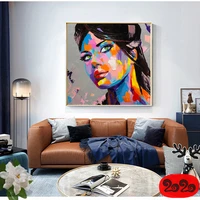 portrait art posters and prints wall art canvas painting abstract watercolor girl pictures for living room home decor no frame