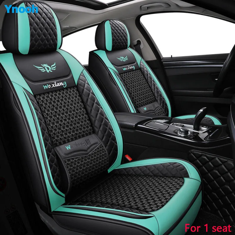 color 4 Ynooh чехлы для сидений автомобиля audi tt mk1 mk2 q7 2007 a4 b7 b8 avant a6 c5 100 c4 a1 sportback a6 2006 4f один защитный чехол для сиденья машины - Название цвета: color 4