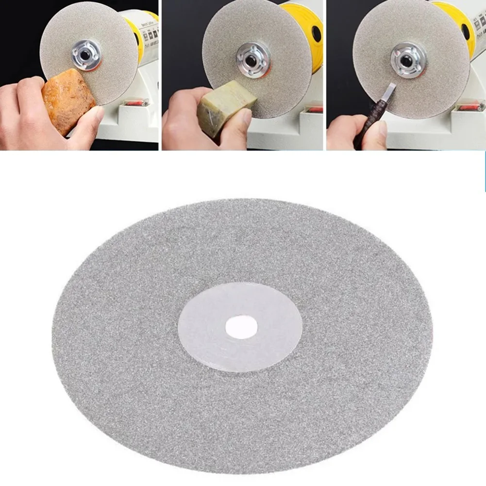 

4" 100mm 80-2000# Diamond Coated Flat Lap Wheel Lapidary Grinding Polishing Disc Tool Accessories Woodworking Chainsaw Sharpener