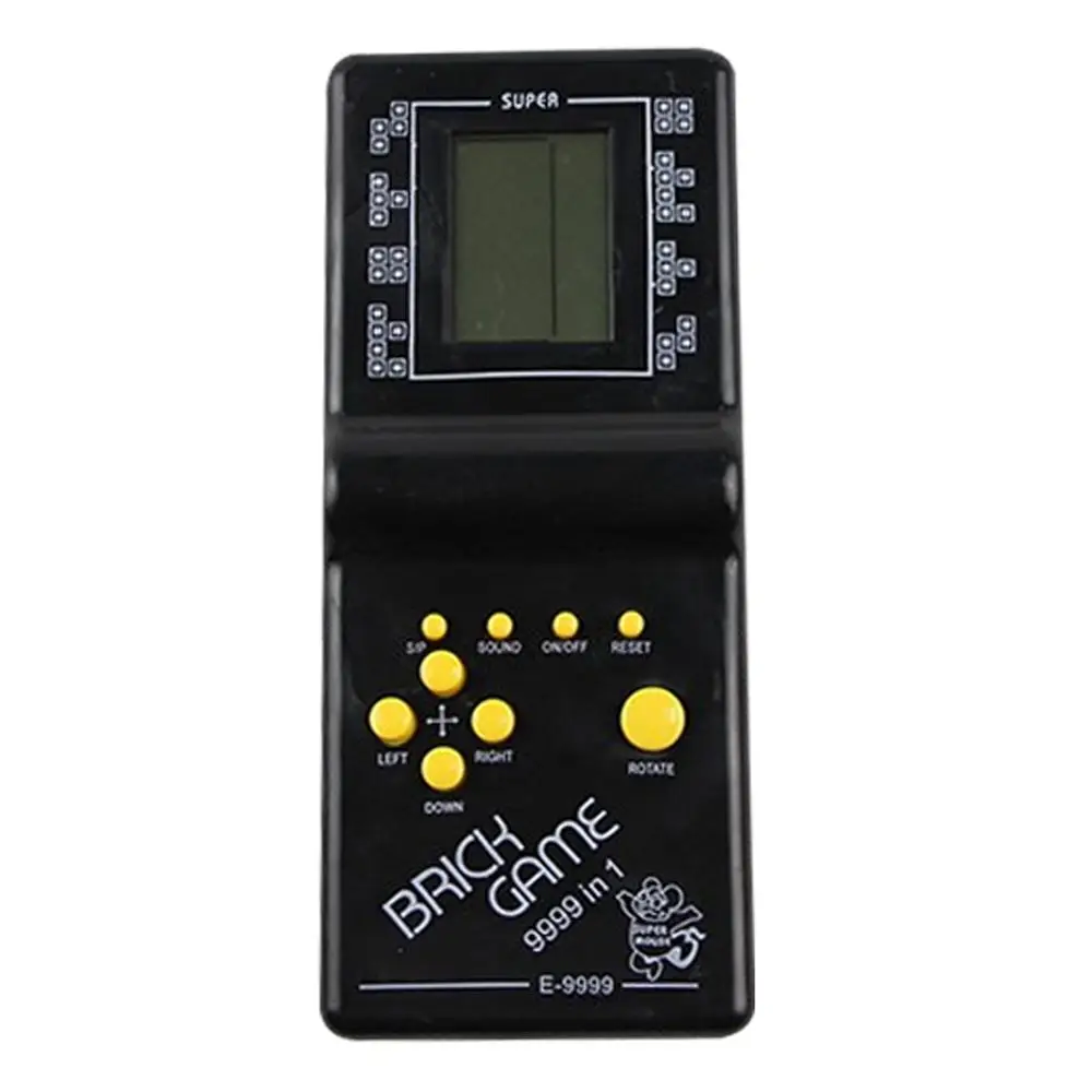 Black Классическая портативная игровая машина тетрис кирпичная игра детская игровая машина игрушка с воспроизведением музыки без батареи - Цвет: Black