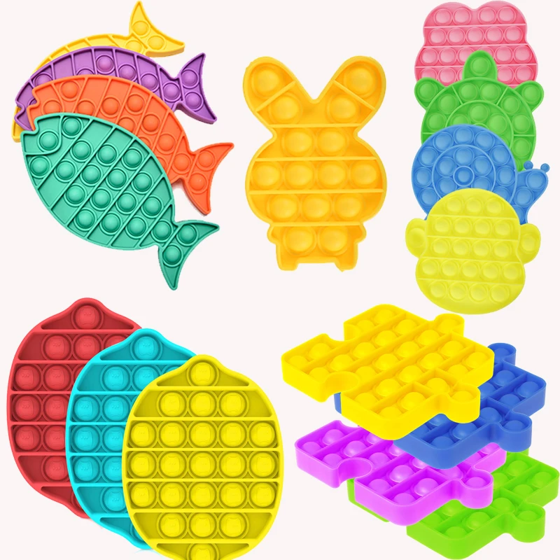

1PC Push Pop Bubble Sensory Fidget Toy Autism Squishy Stress Reliever Toys Adult Kid Pop Fidget Toys Dropshipping