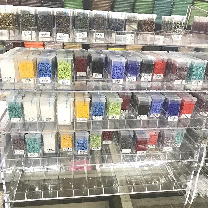 

Plastic Container Storage Box Diamond Painting Accessories 64 pcs Bottles Diamant Painting Box Holder jewelry rectangle Box Case