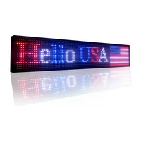scrolling led signs full color smd ph10mm 40x8 message display indoor use usb programmable led sign for business ad board