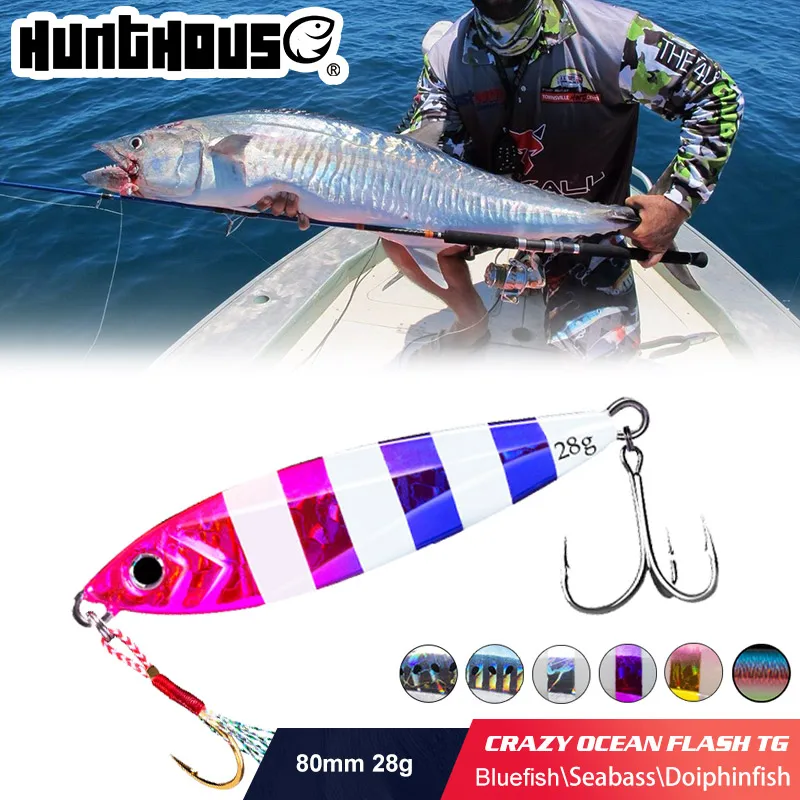 Hunthouse металла джиг приманка для рыбалки медленное заслонка свинцовая блесна