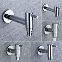 outdoor garden wall mounted extra long mop washing faucet bathroom washing machine water tap solid brass single cold sink faucet
