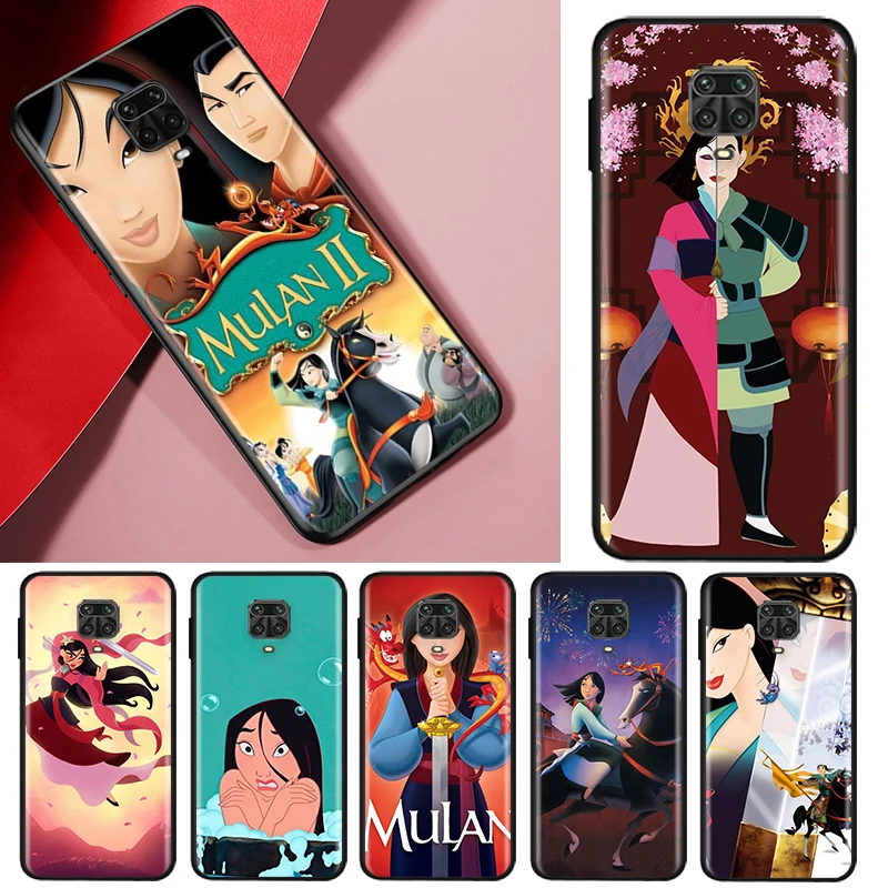 

Disney Animation Mulan Shockproof Cover For Redmi Note 4 4X 5A 5 6 7 8T 8 9T 9S 9 10 10S Prime Pro Max Black Phone Case