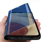 Флип-чехол для Samsung A12, умный зеркальный Магнитный чехол для Samsung Galaxy A12 A 12 SM-A125FDS, чехол-книжка с подставкой