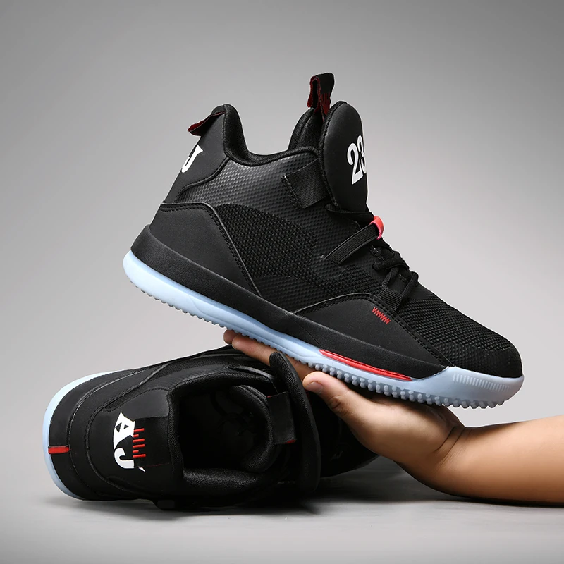 Basketball Shoes Men Women High-top Sports Air Cushion Hombre Athletic Mens Shoes Comfortable Breathable Retro Sneakers