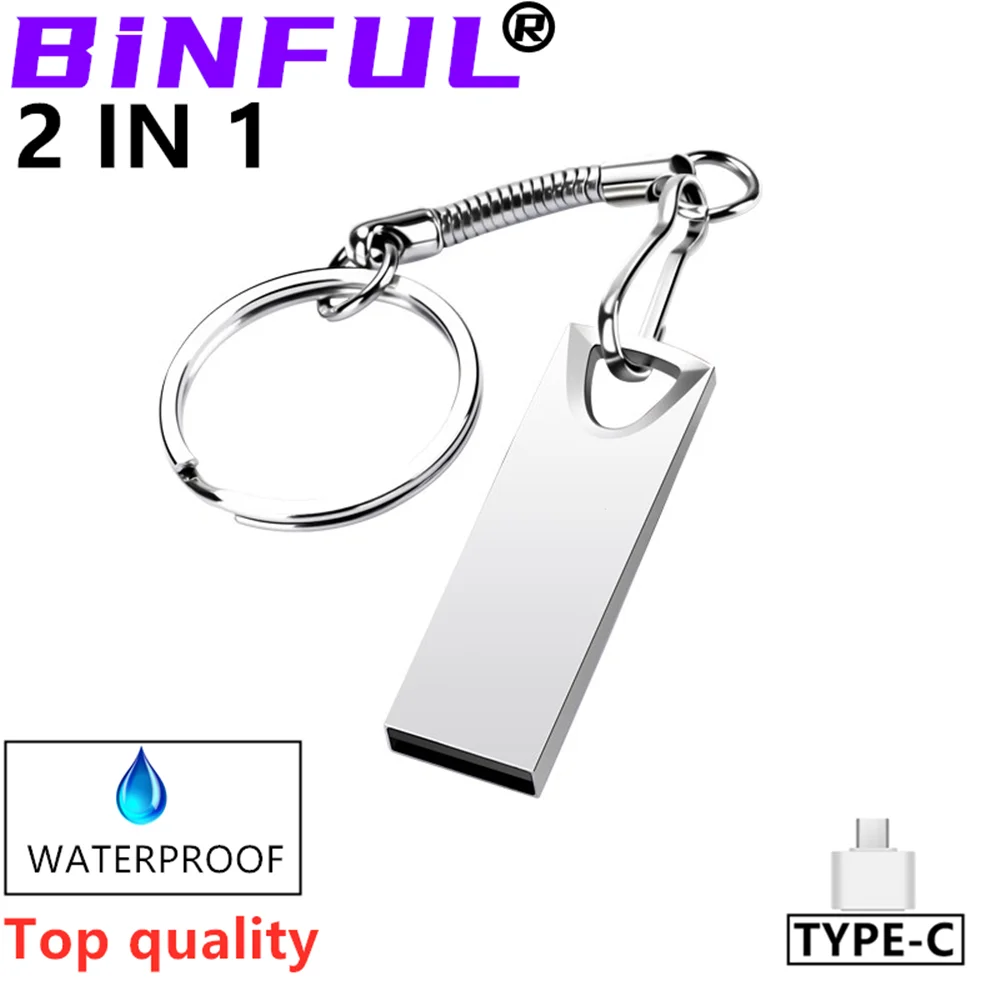 

2021 Top BiNFUL waterproof usb flash drive 4GB 8G 16G 32G 64G 128G pen drive pendrive флешка silver u disk memoria cel usb stick