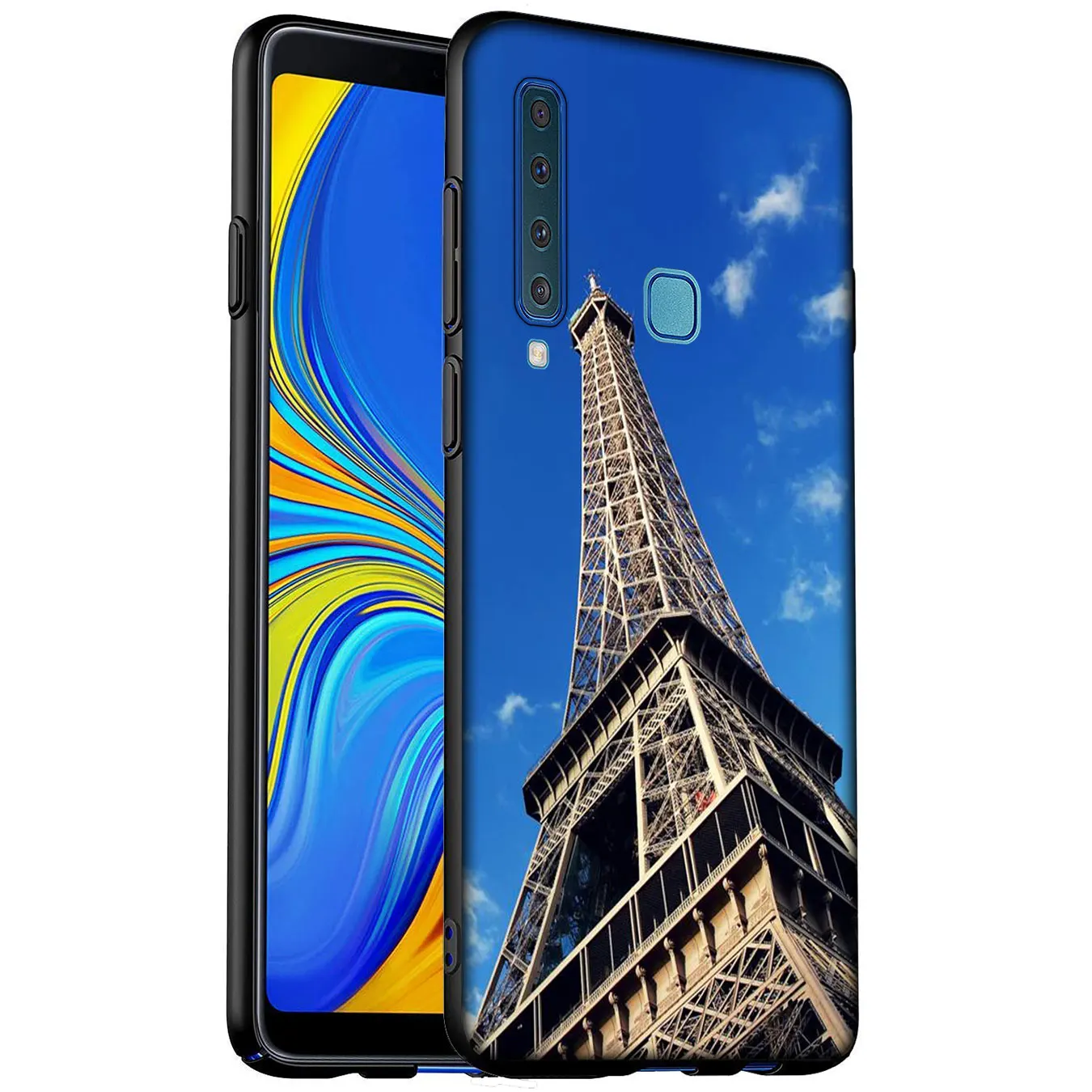 Eiffel Tower Soft Silicone Phone Case for Samsung Galaxy A6 A7 A8 A9 2018 A3 A5 2016 2017 Note 9 8 10 Plus 20 Ultra | Мобильные