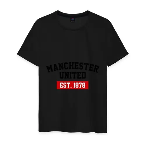 Мужская футболка хлопок FC Manchester United Est. 1878 | одежда