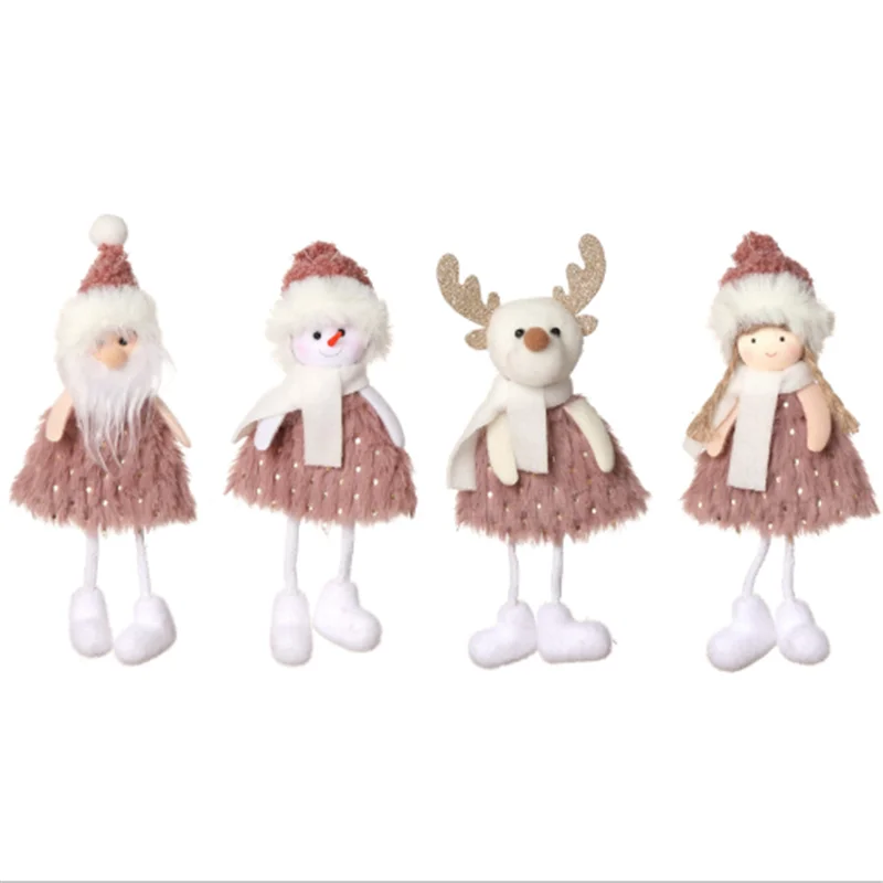 Новогоднее украшение 2022 года для рождественской елки олень снеговик ангел кукла