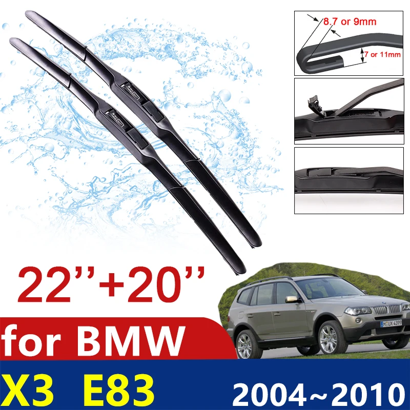 

for BMW X3 E83 2004~2010 Front Windscreen Windscreen Wipers Car Accessories Stickers Car Wiper Blades 2005 2006 2007 2008 2009