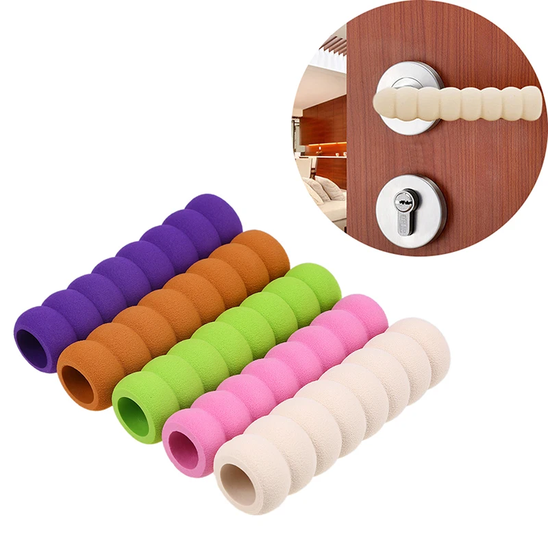 

WCIC Rubber Doorknob Pad Cases Door Handle Spiral Anti-Collision Knob Set Home Safety Decorations for Baby Children Safety