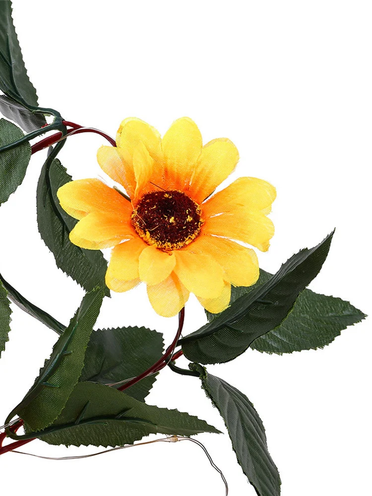 30LED String Lights Sunflower Copper Wire Fairy For Christmas Garland Indoor Wedding Artificial Flower Decoration Lamp | Освещение