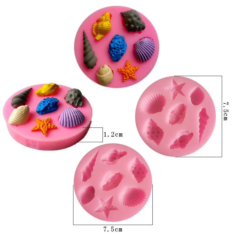 1 шт. DIY Прекрасный корпус раковина морской звезды море силиконовая форма помадка