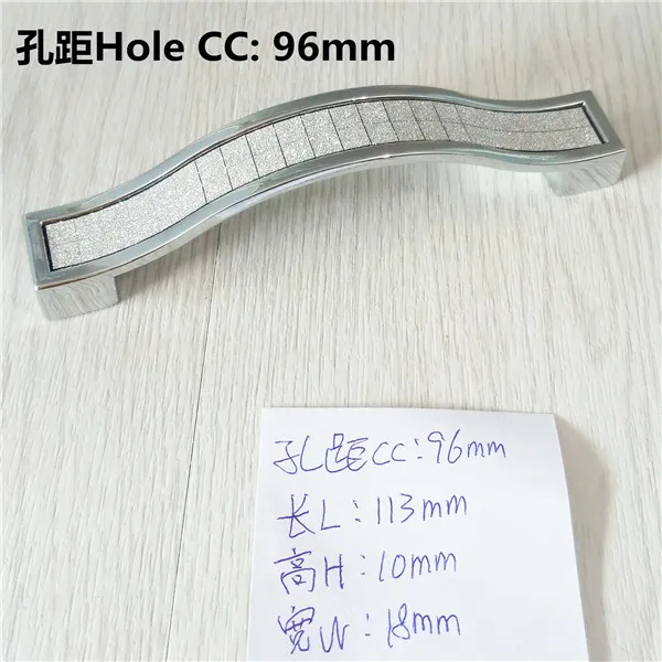 CC 96mm Silver 96 мм/128 мм/160 мм черные красные туфли с серебряными кристаллами ручки Кухня круглые ручки для шкафа; на ящики тянет комод дверные ручки для шкафа - Цвет: CC 96mm Silver