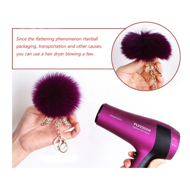 Стильная модная пустая сумка для кролика милая стразы пушистый мех помпон брелок