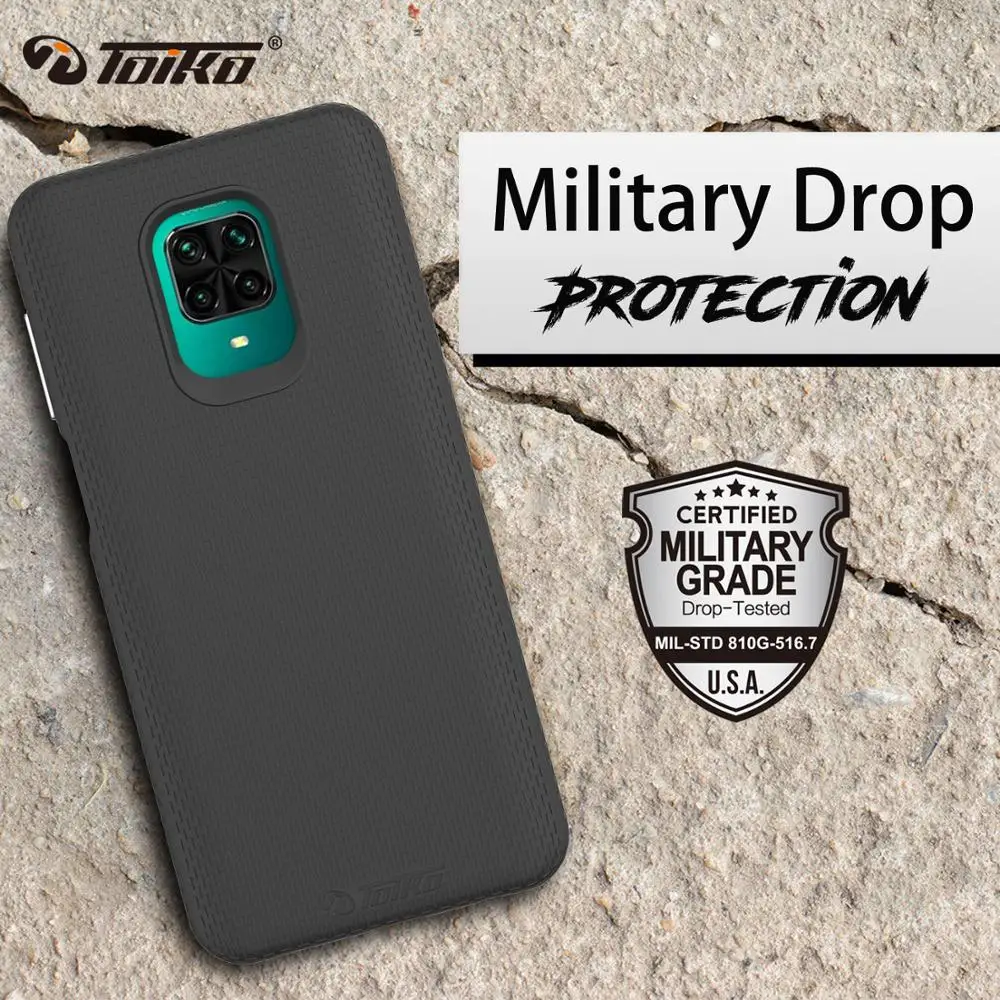 Защитный чехол TOIKO X Guard 2 в 1 для Xiaomi Redmi Note 9 Pro противоударный жесткий из мягкого