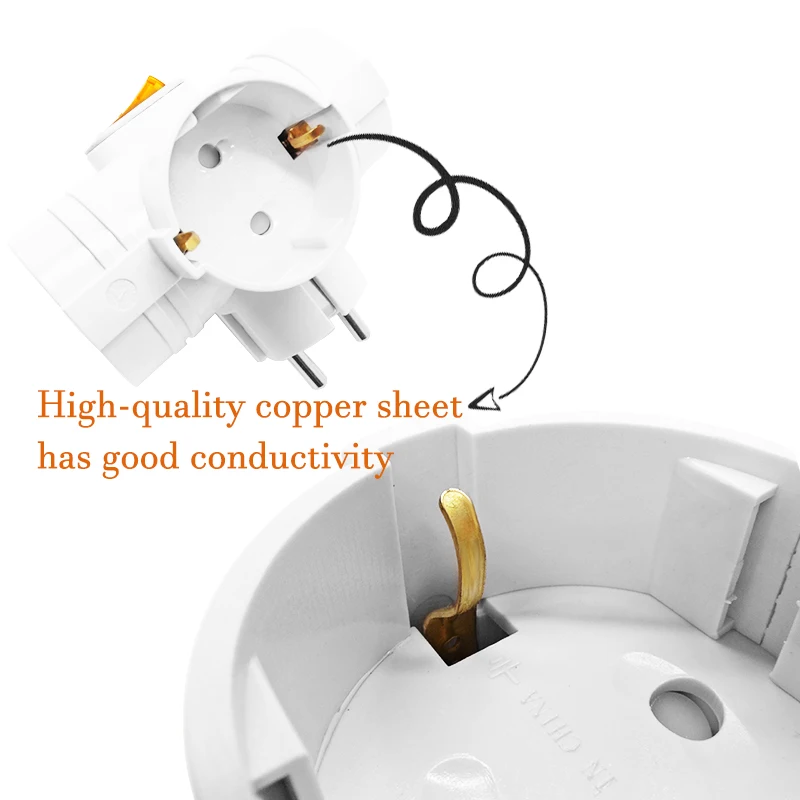 сетевой соединитель 4 8 мм стандарт ес адаптер питания розетка DIN вилка от 1 на 3