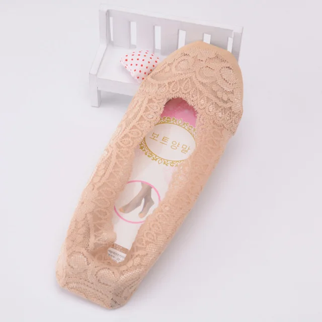 Женские носки до щиколотки Модные летние короткие с кружевными цветами для