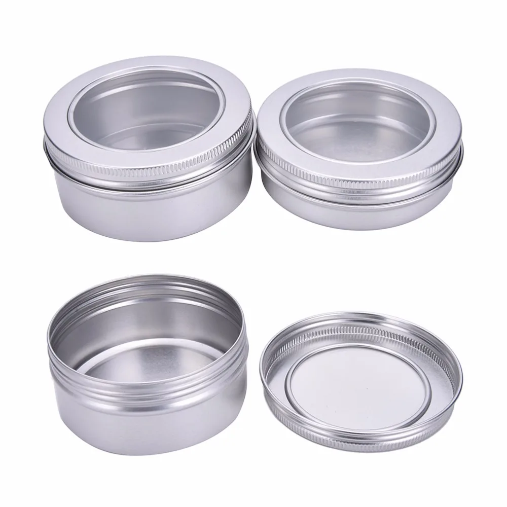 Алюминиевый круглый бальзам для губ с горшки макияжа косметического крема банка