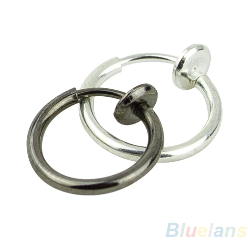 Женские серьги модные унисекс панк готические на клипсах для носа губ ушей